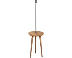 by Mooss - Lampvoet - Bijzettafel - Brown - Hout - Metaal - Ø40 - Modern - Verlichting