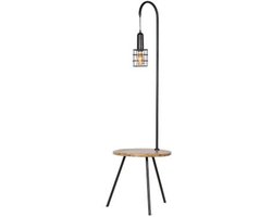 by Mooss - Lampvoet - Bijzettafel - Brown - Hout - Metaal - Ø50