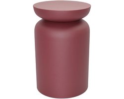 by Mooss - Paudar - Red - Bijzettafel - Kruk - Gepoedercoat - Metaal - Ø 30 cm - 46 cm - Rood