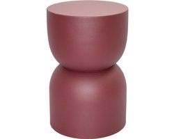 by Mooss - Paudar - Red - Bijzettafel - Kruk - Gepoedercoat - Metaal - Ø 30 cm - 46 cm - Rood