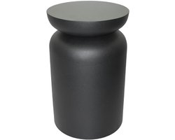 by Mooss - Paudar - Zwart - Bijzettafel - Kruk - Gepoedercoat - Metaal - Ø 30 cm - 46 cm - Black
