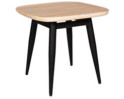 by Mooss - Salontafel - Naturel - Black - Zwart - 45x45 cm - Trendy - Hout - Metaal - Minimalistisch