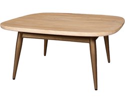 by Mooss - Salontafel - Naturel - Gold Dust - 75x75 cm - Trendy - Hout - Metaal - Mangohout - Minimalistisch