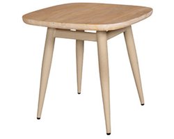 by Mooss - Salontafel - Naturel - Ivory - 45x45 cm - Trendy - Hout - Metaal - Minimalistisch