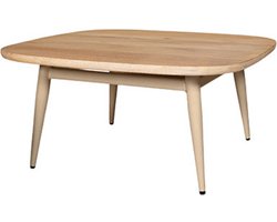 by Mooss - Salontafel - Naturel - Ivory - 75x75 cm - Trendy - Hout - Metaal - Mangohout - Minimalistisch