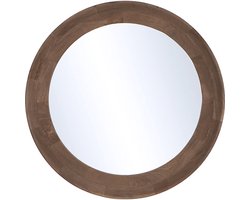 by Mooss - Spiegel - Umber - Hout - Mat - Donkerbruin - Rond - Ã˜ 68 cm