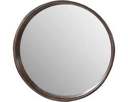 by Mooss - Spiegel - Walnoot - Bruin - Rond - Ã˜ 80 cm