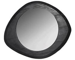 by Mooss - Spiegel - Wandspiegel - Organisch - Zwart - Hout - 70 x 60 cm