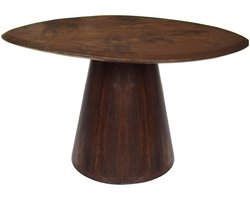 by Mooss - Tafel - Bijzettafel - Salontafel - Walnoot - Bruin - Hout - 70x60 cm - Organisch - Trendy