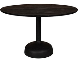 by Mooss - Tafel - Eettafel - Keuken - Zwart - Black - Rond - Hout - Ã˜ 120 - 4 personen - Trendy - Metaal - Keuken