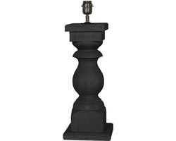 by Mooss - Tafellamp - Baluster - Hout - Zwart - 45cm
