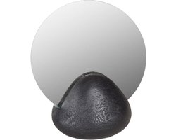 by Mooss - Tafelspiegel - Zwart - Organisch - Ø 15 cm - Cadeau - Spiegel - Make-up - Decoratief - Badkamer - Trendy