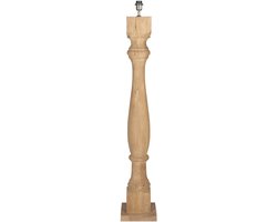 by Mooss - Vloerlamp - Almond - Hout - Baluster - Woonkamer - 125cm - Landelijk - Stoer - Trendy - Hip