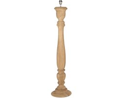by Mooss - Vloerlamp - Boston - Almond - Hout - Robuust - Baluster - 125cm - Woonkamer - Landelijk - Stoer - Hip - Trendy