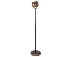 by Mooss - Vloerlamp - Enkel Spot - Hout - ijzer - Stoer - Loft - 140cm
