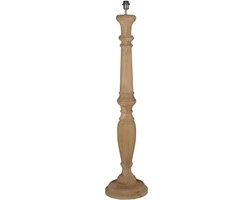 by Mooss - Vloerlamp - Miami- Almond - Hout - Robuust - Baluster - 125cm - Woonkamer - Landelijk - Stoer - Hip - Trendy