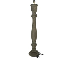by Mooss - Vloerlamp - Old Brown - Hout - Robuust - Baluster - 125cm - Woonkamer - Landelijk - Stoer - Hip - Trendy
