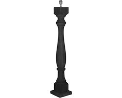 by Mooss - Vloerlamp - Zwart - Hout - Balluster - Vierkanten voet - 125cm