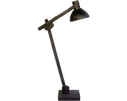 by Mooss - Vloerlamp - Zwart - Industrieel - Metaal - Hout - Leeslamp - Woonkamer - Slaapkamer - Trendy - Hip - Stoer