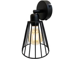 by Mooss - Wandlamp - Spot - Zwart - Mat - Chique - Hotel - Metaal