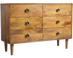 by Mooss - Wandmeubel - Commode - Bruin - Hout - Retro - Vintage - Mid-Century - Lades