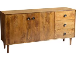 by Mooss - Wandmeubel - Dressoir - Bruin - Hout - Retro - Vintage - Mid-Century - Deuren - Lades - Kast