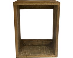 By Mooss - Wandrek - 30 x 40 cm - Hout - Wandplank - Opbergrek - Industrieel - Landelijk - Bruin