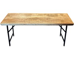 by Mooss - Wandtafel - Inklapbaar - Robuust - Hout - Metaal - Feestjes - Borreltafel - Cadeautafel