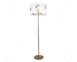 By Olivier&Sofie-Vloerlamp-Staande Lamp-Goud-Met Vogeltjes-Woonkamer-Kinderkamer