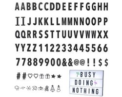 By shayne - Veelkleurige letterlamp - 96 stuks symboolletters - Creatieve decoratie voor thuis en feest - A3 A4 A5 formaat - Perfect voor berichten -.