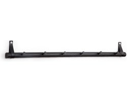 By WIRTH RACK 6 DOTS - Eikenhouten kapstok met zes haken, ZWART - b80cm