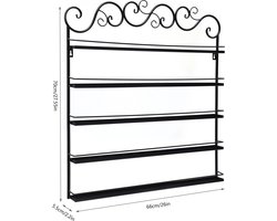 ByBusby® - Nagellak Organizer - Nagellak Display - Standaard Zwart - Nagellak Rek - Etherische Olie Display - 5 Tiers