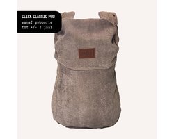 ByKay Click Classic - draagzak baby - ergonomisch - tot 18kg - newborn tot 2 jaar - comfortabel en snel - beige - Rib Dark Oat