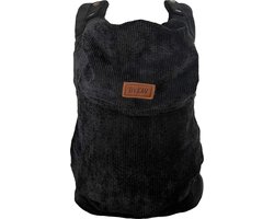 ByKay Click Classic - draagzak baby - ergonomisch - tot 18kg - newborn tot 2 jaar - comfortabel en snel - zwart - Rib Smoky Black