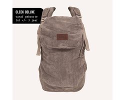 ByKay Click Deluxe - draagzak baby - ergonomisch - broekmaat 50/56 tot 104- newborn tot 3 jaar - eenvoudig en snel - Rib Dark Oat