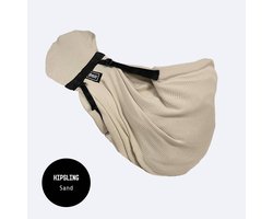 ByKay Hipsling - Heupdrager - Asymmetrische babydrager op één schouder - Voor Newborn tm 15kg - Buik- en Heupdragend - Sand