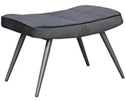 byLIVING Stool UTA/velvet cover black/frame black powder coating/footrest/stool/W 60, H 39, D 41 cm, W 59, H 39, D 41 cm