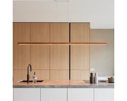 ByLum 180 Eiken l Houten hanglamp keuken l Verlichting kookeiland l Dimbaar - Hoogwaardig Led - Hoogte instelbaar - 100% massief hout - Duurzaam