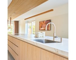 BYLUM Bamboe hanglamp kookeiland - 240cm - 100% Massief bamboe hout - Dimbare LED verlichting - Lamp boven kookeiland - Hanglamp eettafel