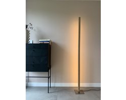 BYLUM Houten vloerlamp - 180cm - 100% Massief eikenhout - Dimbare LED verlichting - Houten staande lamp - Houten hoeklamp - Vloerlamp hout eiken