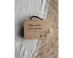 Bymirandless - Houten koffertje - Leren handvat - Te personaliseren