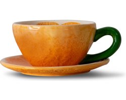 ByOn - 4 Stuks Kop en schotel 'Mandarie' (Oranje)