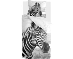 Byrklund Dekbedovertrek Beastly - 140x220 - 100% Katoen - Zwart / Wit
