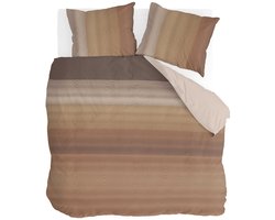 Byrklund Dekbedovertrek Crossing Stripes - 200x220 - 100% Polyester - Bruin
