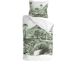 Byrklund Dekbedovertrek Go Tiger - 140x220 - 100% Katoen - Jade
