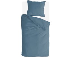 Byrklund Dekbedovertrek Go Velvet - 140x220 - Voor: 100% Polyester, achter 100% Katoen - Petrol