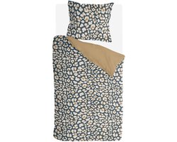 Byrklund Dekbedovertrek Lazy Leopard - 140x220 - 100% Katoen - Okergeel