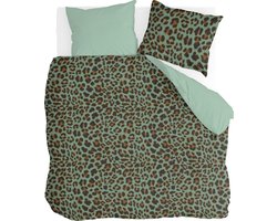 Byrklund Dekbedovertrek Lazy Leopard - 200x220 - 100% Katoen - Groen