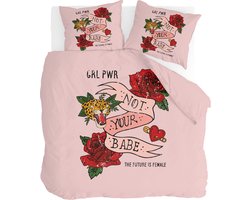 Byrklund Dekbedovertrek Not Your Babe - 200x220 - 100% Katoen - Roze