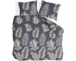 Byrklund Dekbedovertrek Pretty Palm - 200x220 - 100% Katoen - Grijs / Blauw